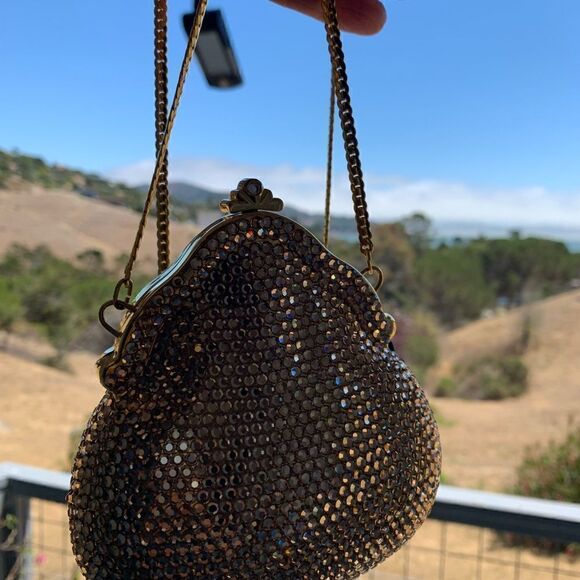 Gold crystal rhinestone mini sparkle evening bag - Picture 14 of 14